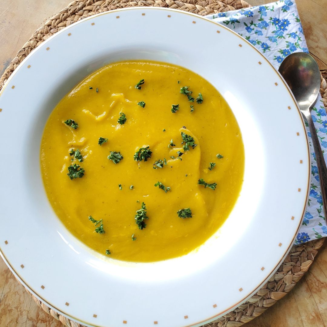 Crema de calabaza para la saciedad